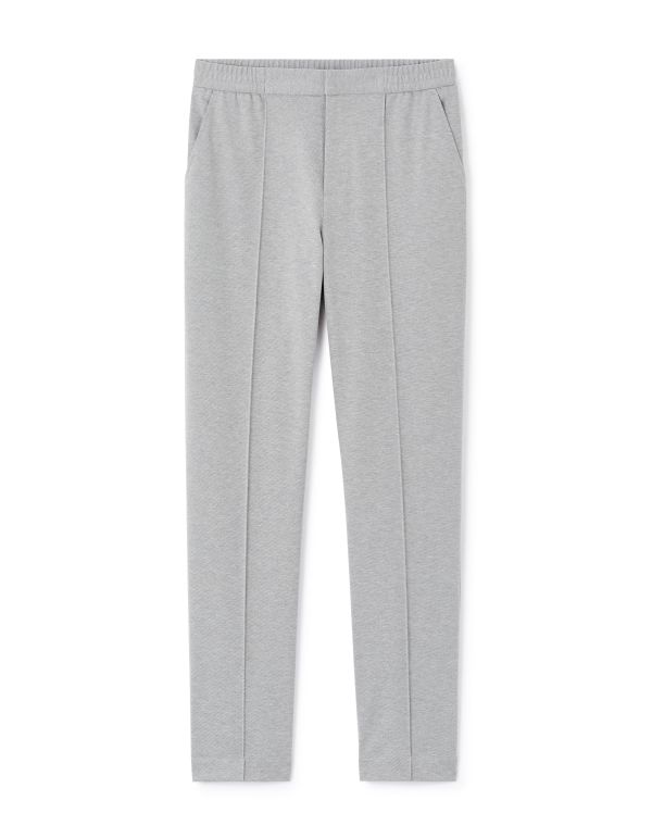 Pantalon straight stretch - gris