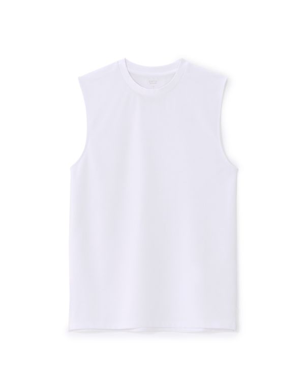 Débardeur straight coton mélangé - blanc
