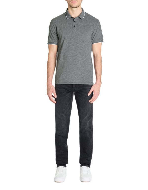 Polo regular coton mélangé - anthracite