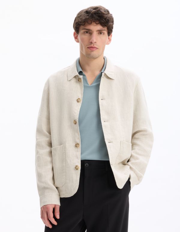 Veste col chemise - écru