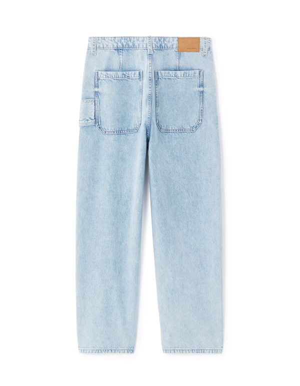 Jean skater 100% coton - bleu clair