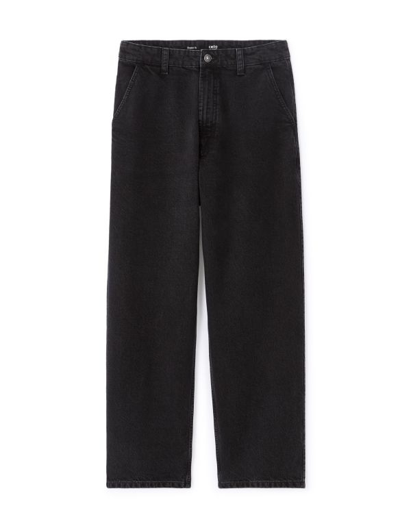 Jean skater 100% coton - noir délavé