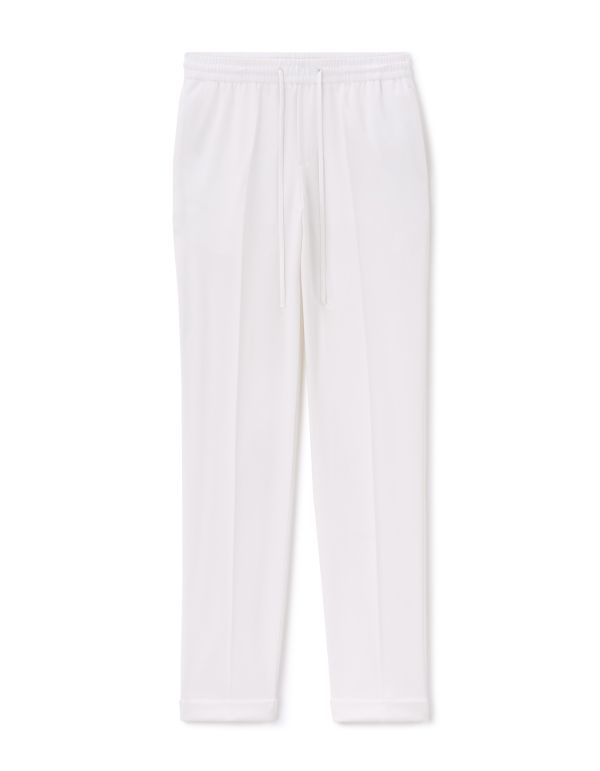 Pantalon straight stretch - blanc