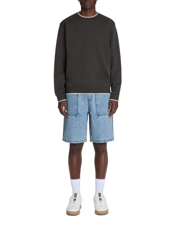 Bermuda straight en jean - bleu clair