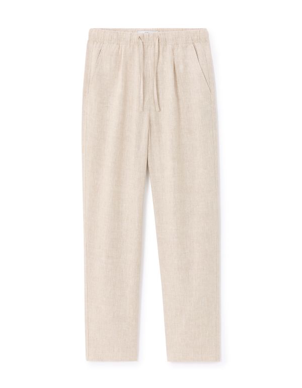 Pantalon loose 100% lin - naturel