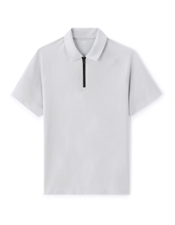 Polo regular Coolmax - gris clair
