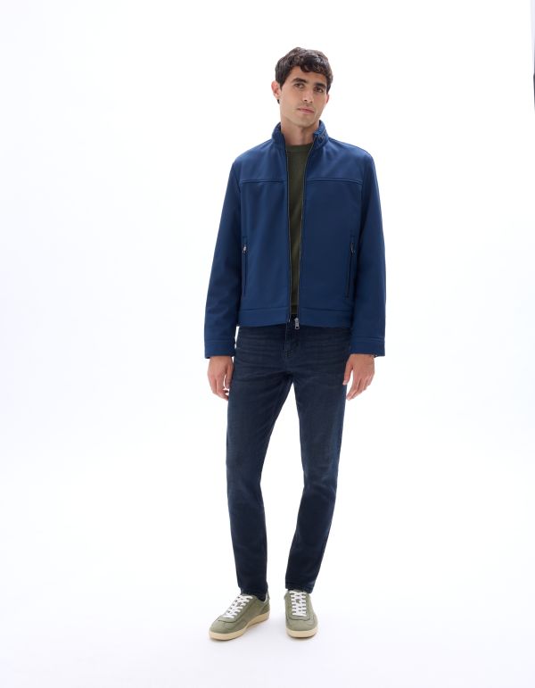 Blouson softshell col montant - Bleu foncé