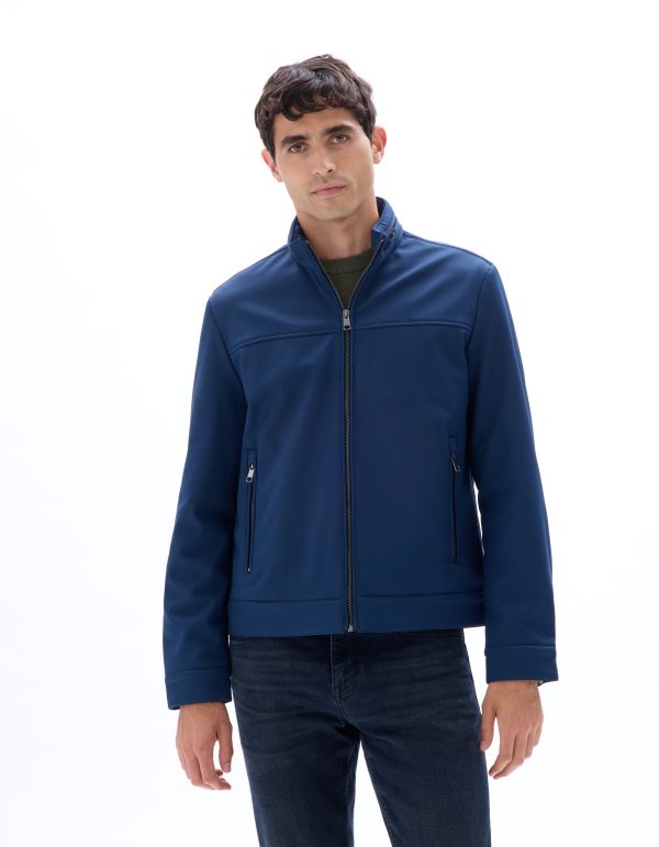 Blouson softshell col montant - Bleu foncé