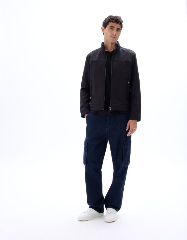 Blouson softshell col montant - noir