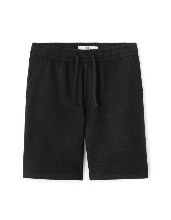 Bermuda 100% coton canvas - noir