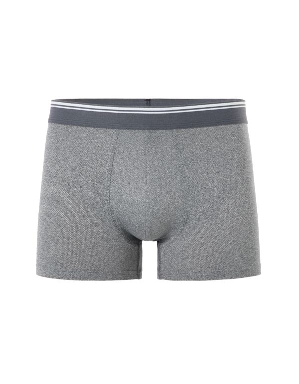 Boxer uni en microfibre - gris foncé