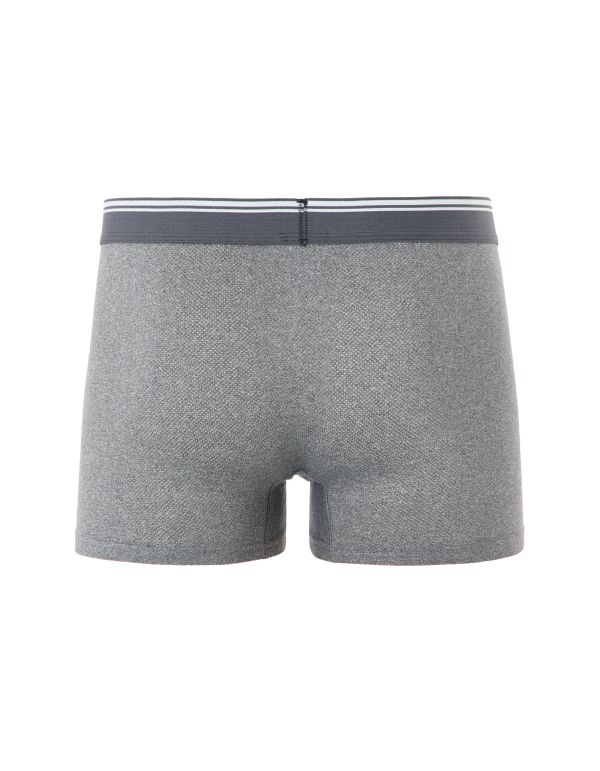 Boxer uni en microfibre - gris foncé