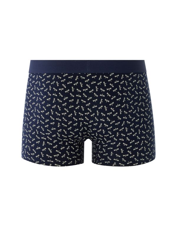 Boxer à motifs libellules - bleu foncé