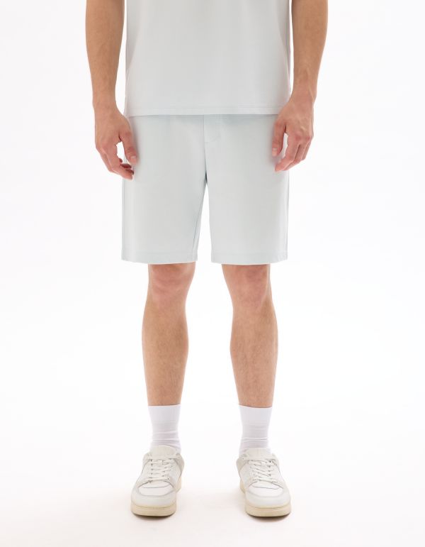 Bermuda regular coton mélangé - bleu