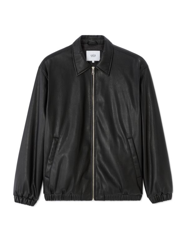 Blouson faux daim - noir