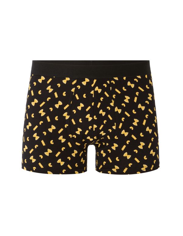 Boxer à motifs pâtes - noir