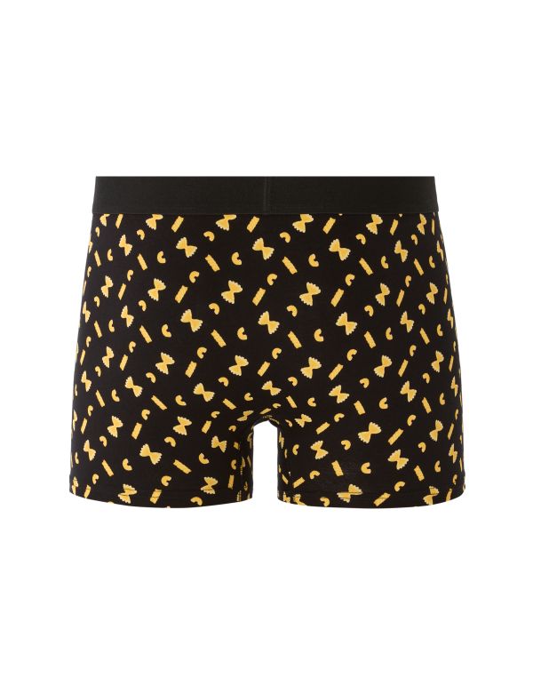 Boxer à motifs pâtes - noir