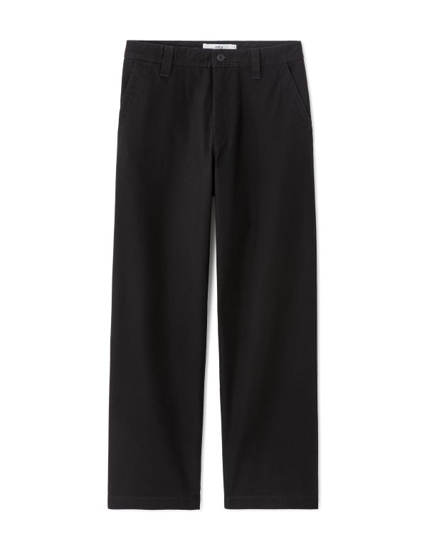 Pantalon chino baggy 100% coton - noir