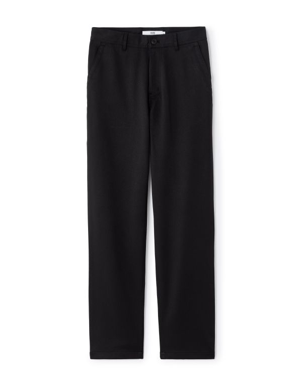 Pantalon chino straight uni - noir