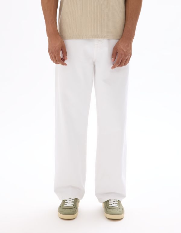 Jean baggy coton stretch - écru