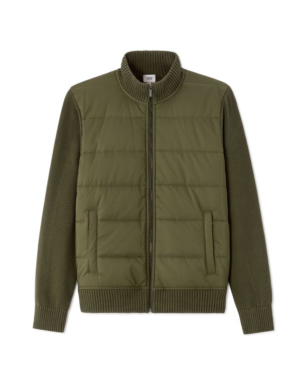Veste blouson en maille milano 100% coton - kaki
