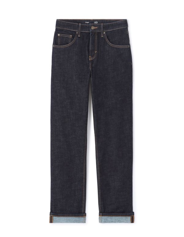 Jean straight Thermolite coton stretch - marine