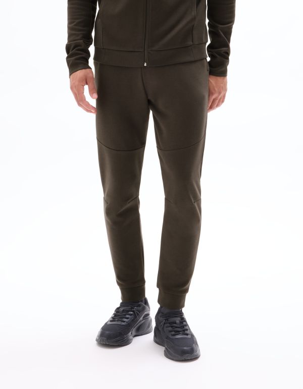Pantalon jogging slim en maille - carbone