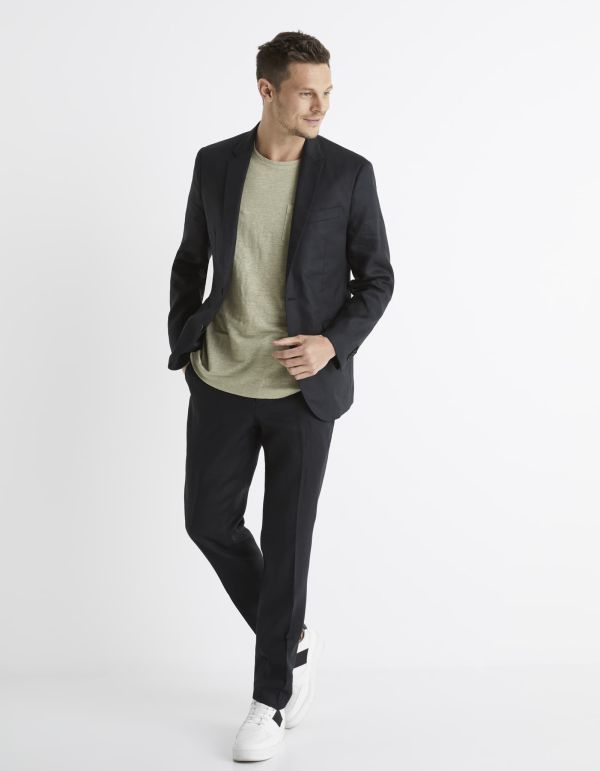 T-shirt col rond 100% lin