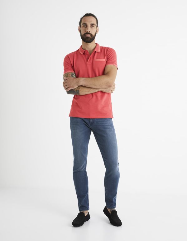 Polo piqué coton elasthanne