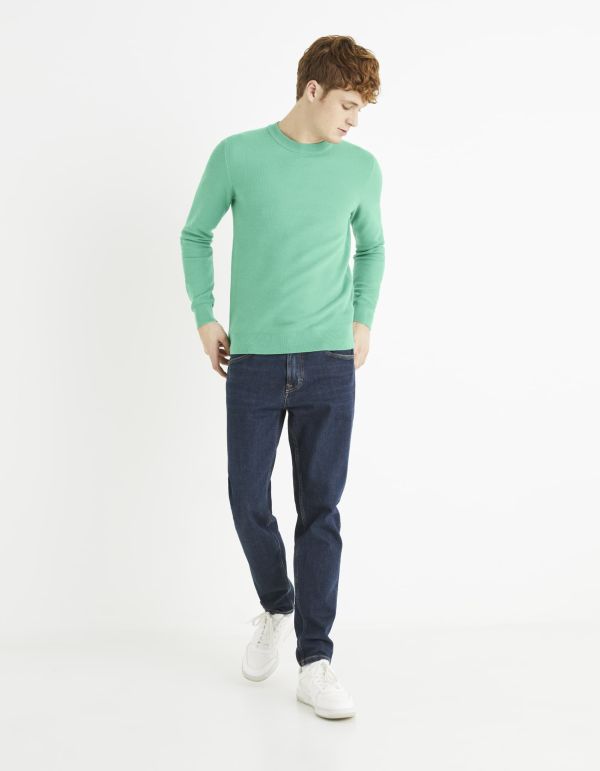 Pull col rond 100% coton