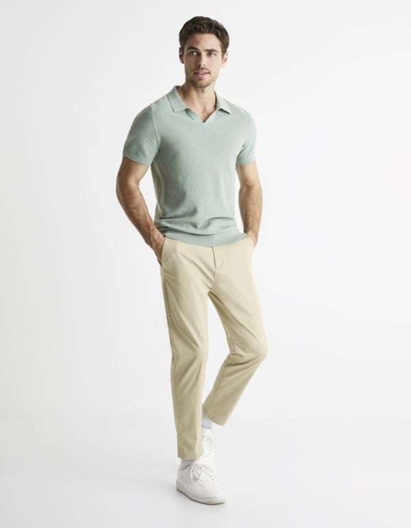 Polo col requin maille 100% coton