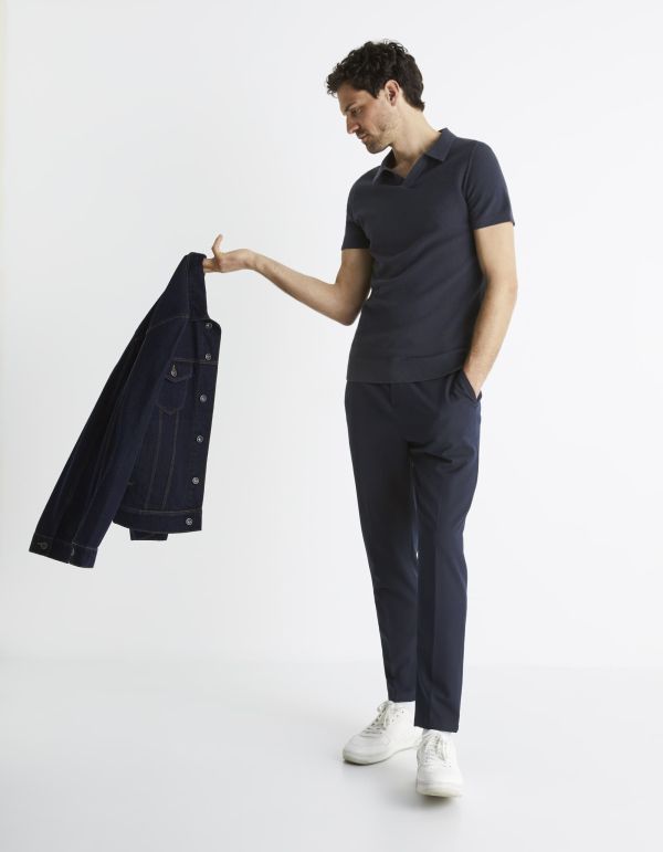 Polo col requin maille 100% coton