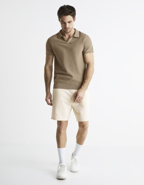 Polo col requin maille 100% coton