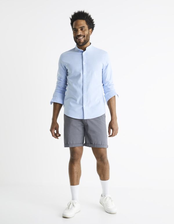 Bermuda taille élastiquée coton stretch