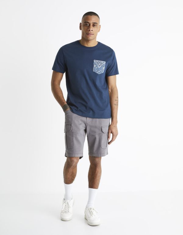 Bermuda poches cargo taille élastiquée