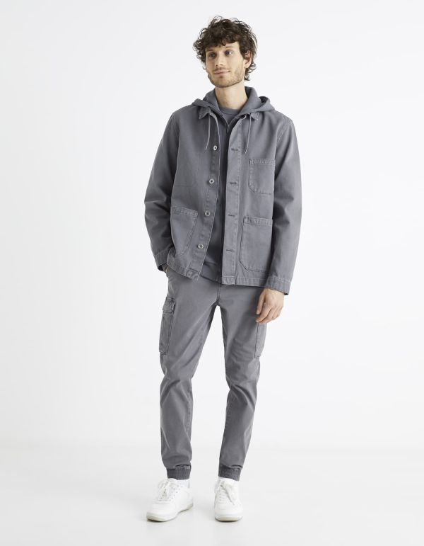 Pantalon cargo taille élastiquée