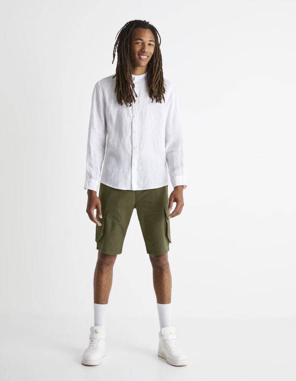 Bermuda poches cargo coton stretch