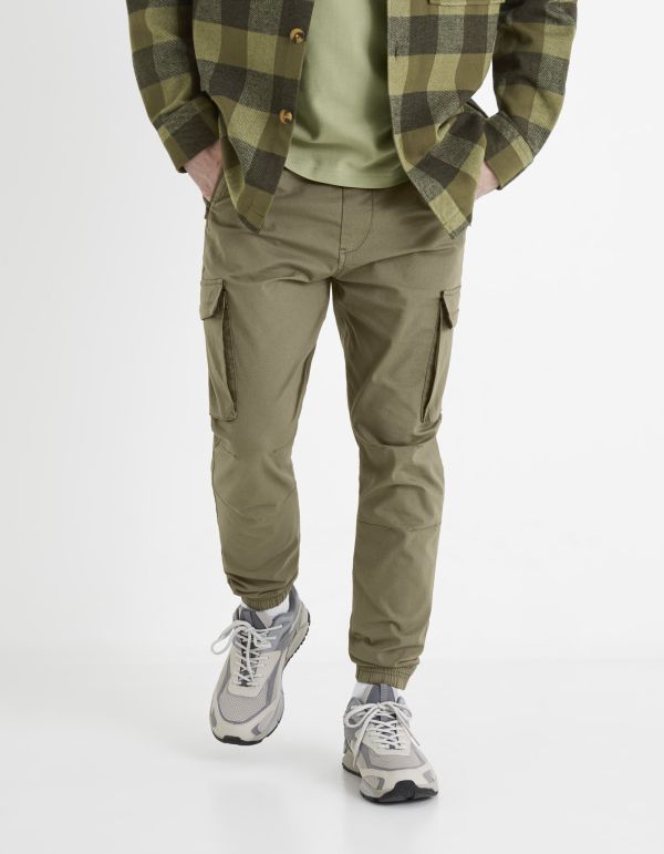 Pantalon cargo en coton stretch