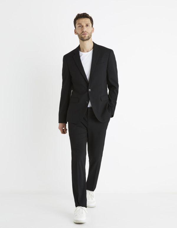 Veste de costume AMAURY lavable slim - noir
