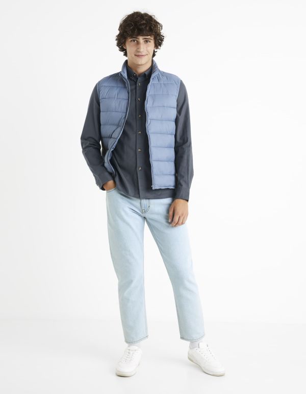 Doudoune light sans manches déperlante - bleu