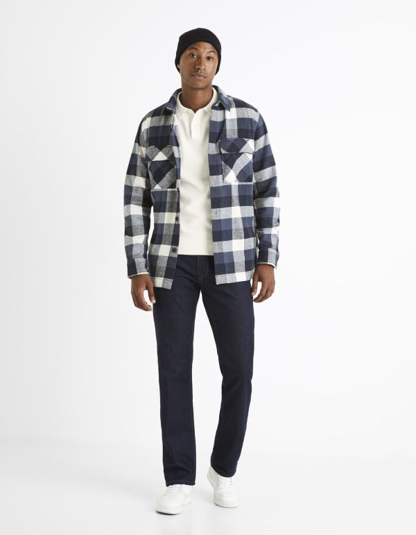 Surchemise à carreaux 100% coton - marine
