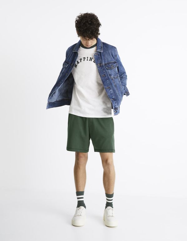 T-shirt col rond 100% coton - vert