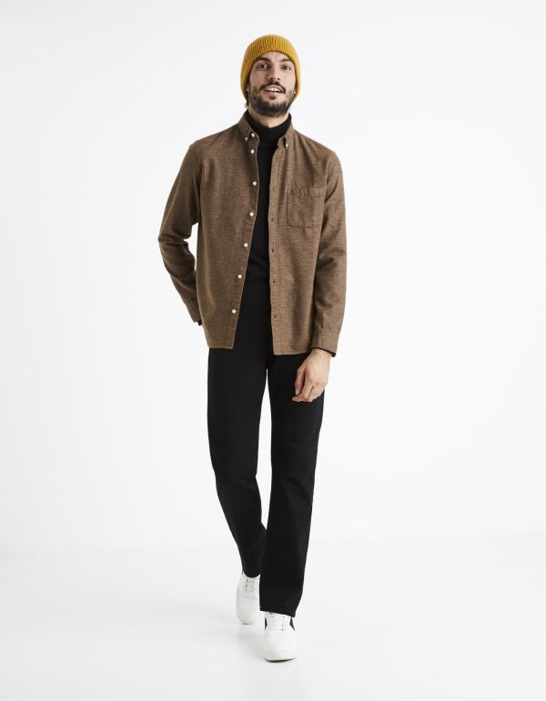 Pull col roulé - noir