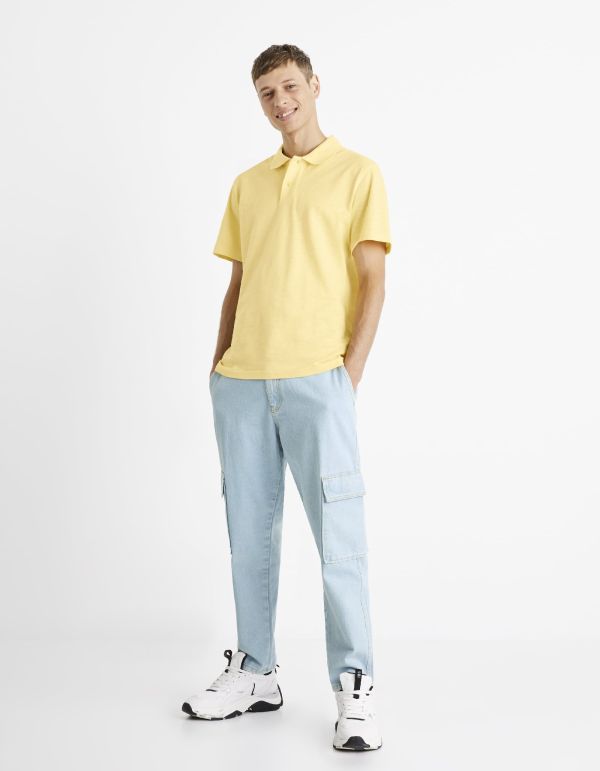 Polo piqué coupe boxy 100% coton - vert