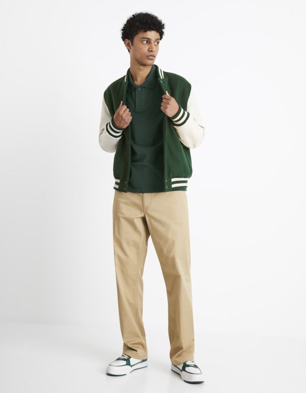 Polo piqué coupe boxy 100% coton - vert