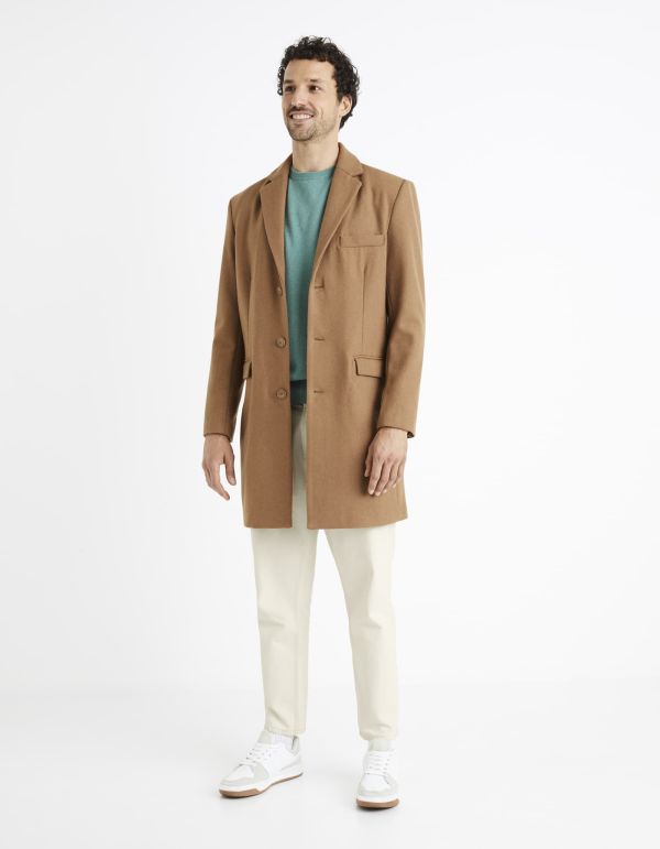 Manteau mélange laine - camel