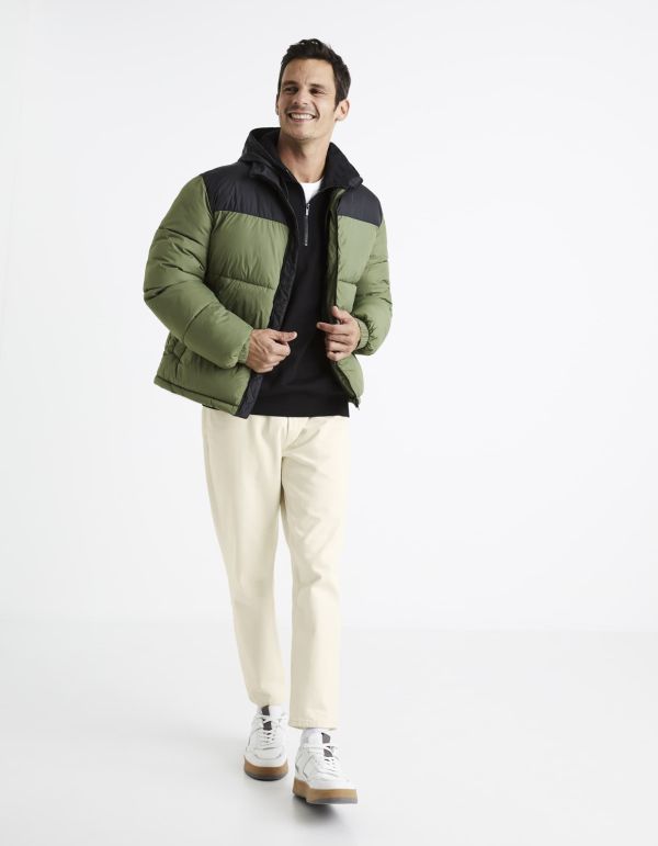 Doudoune color block - kaki