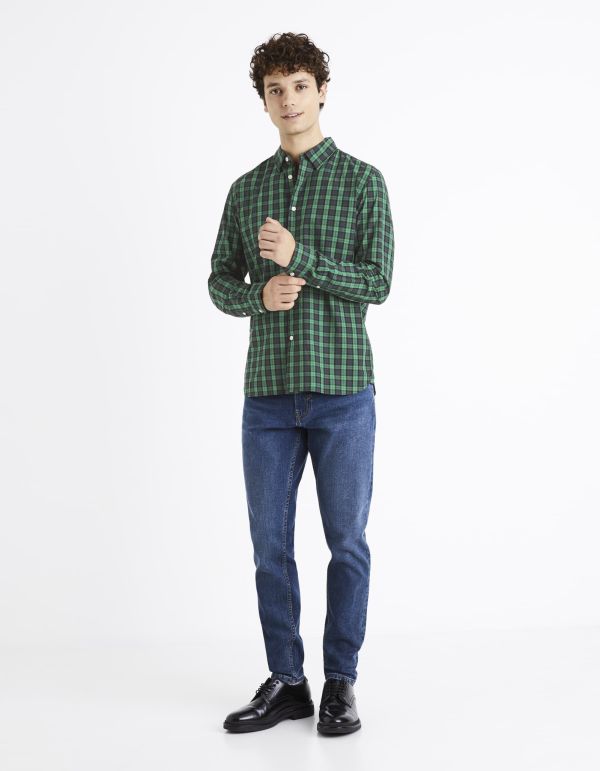 Chemise regular oxford 100% coton - vert
