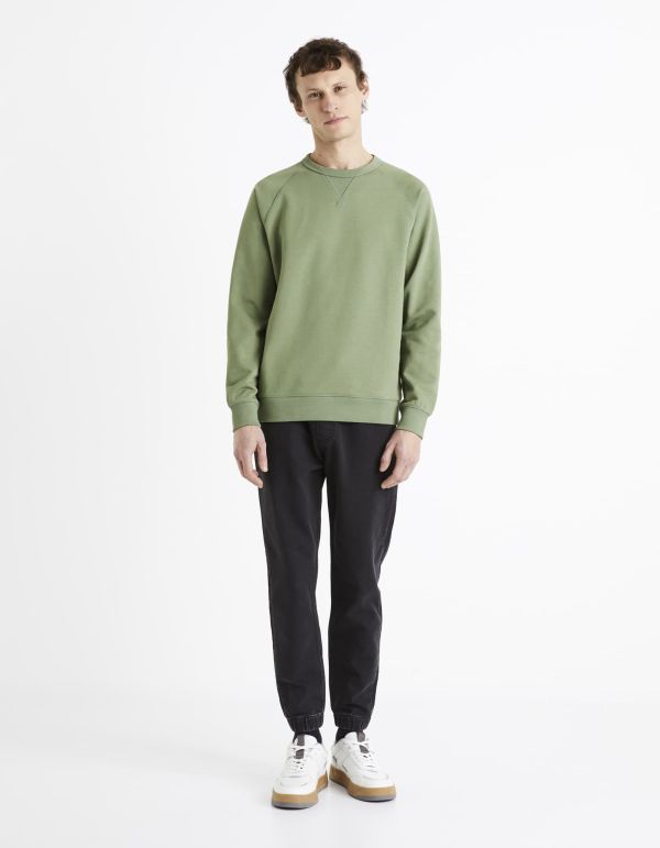 Sweat col rond - olive