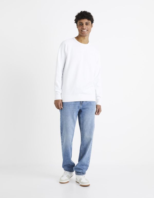 Sweat col rond - blanc